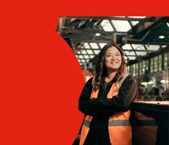 Biffa employee with crossed arms