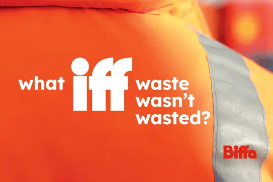 Closeup of orange high vis with what iff campaign messaging