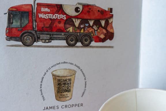 Cropper's information notice board for cupcycling