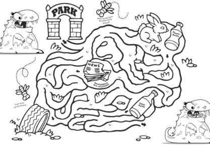 Screenshot maze colouring in