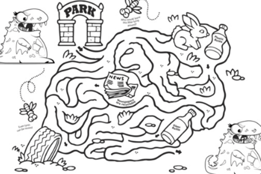 Screenshot maze colouring in