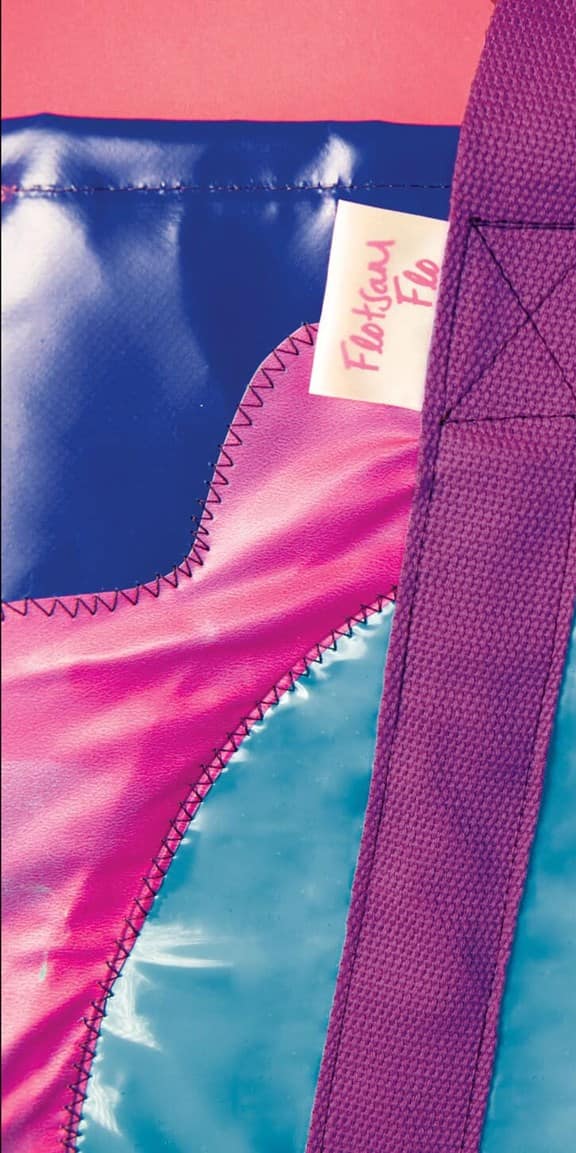 Closeup of bag with unicorn design