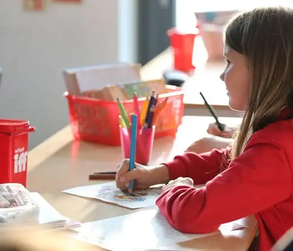 Child colouring in
