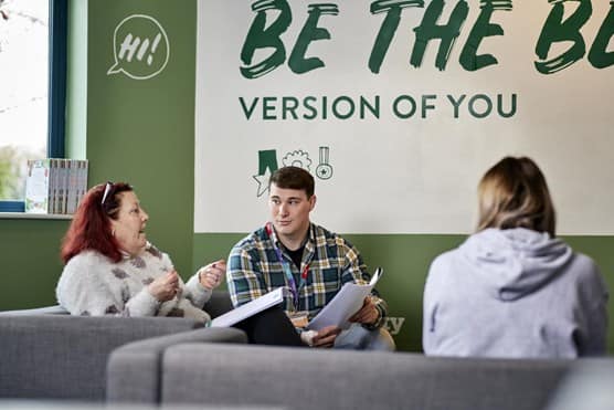 People in discussion