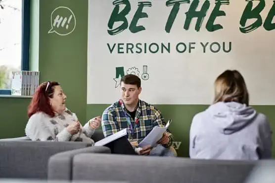 People in discussion