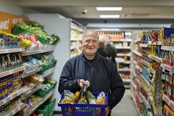 Customer with basket