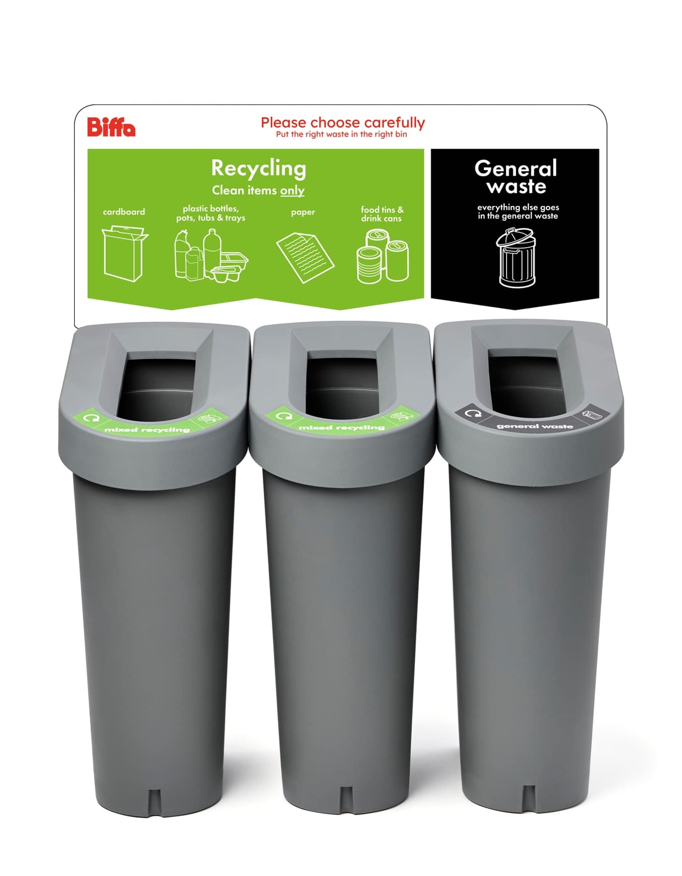 Biffa internal uBins triple