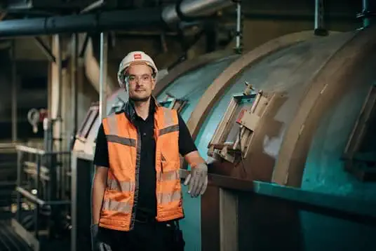 Biffa employee in facility