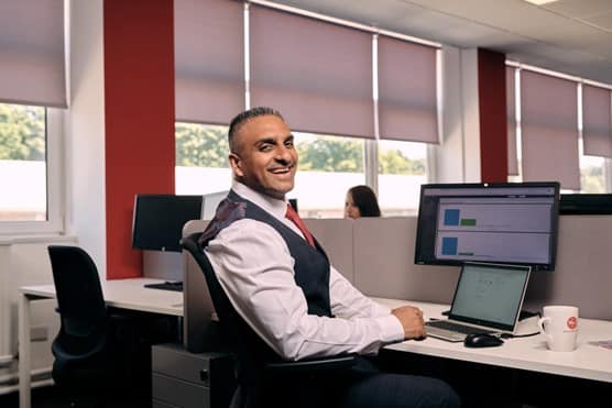 Male employee in office