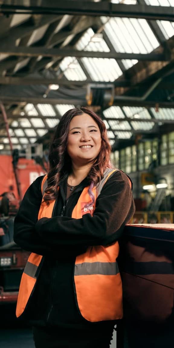 Female employee in workshop