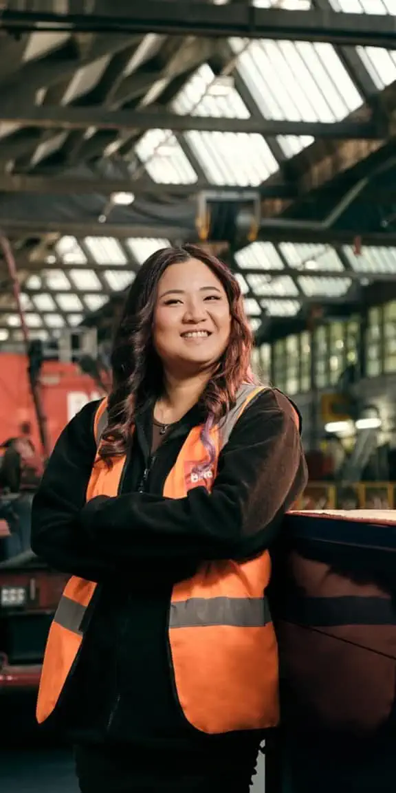 Female employee in workshop
