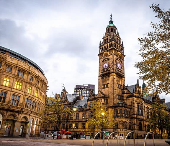 Scenic view of Sheffield cathedral
