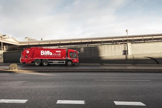 Biffa truck in Birmingham location