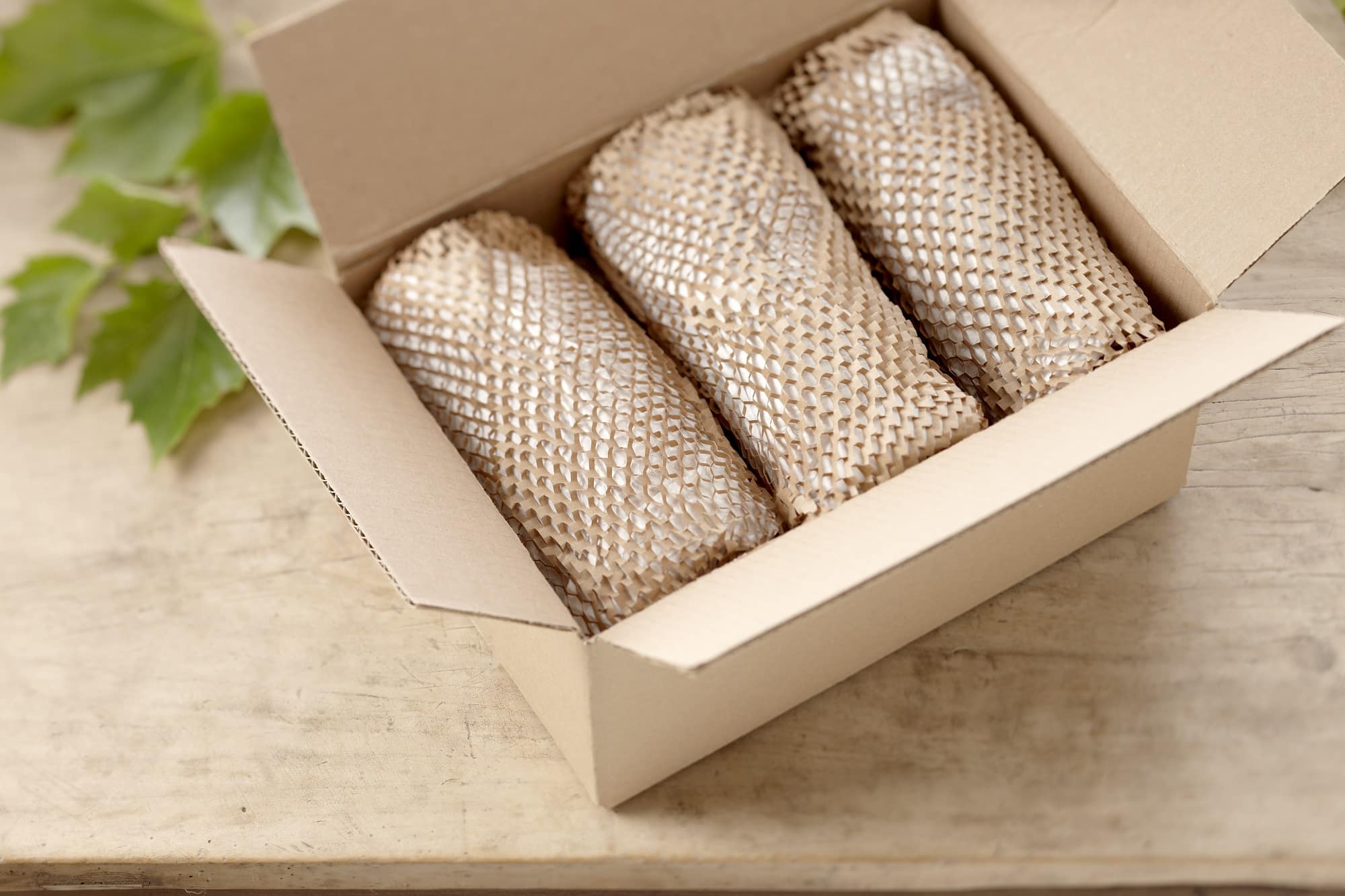 Cardboard box with product inside