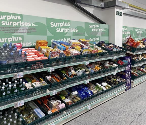 Supermarket shelves