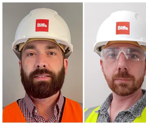 Two men in personal protective equipment