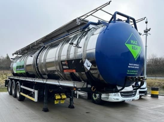 Biffa's newly acquired Hazrem hazardous waste collection truck