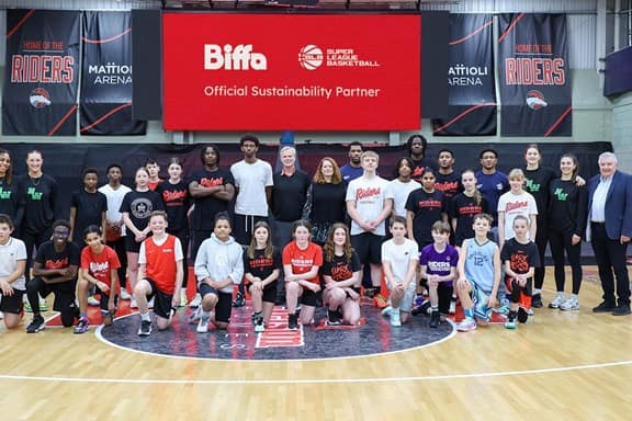 Group shot at basketball courts