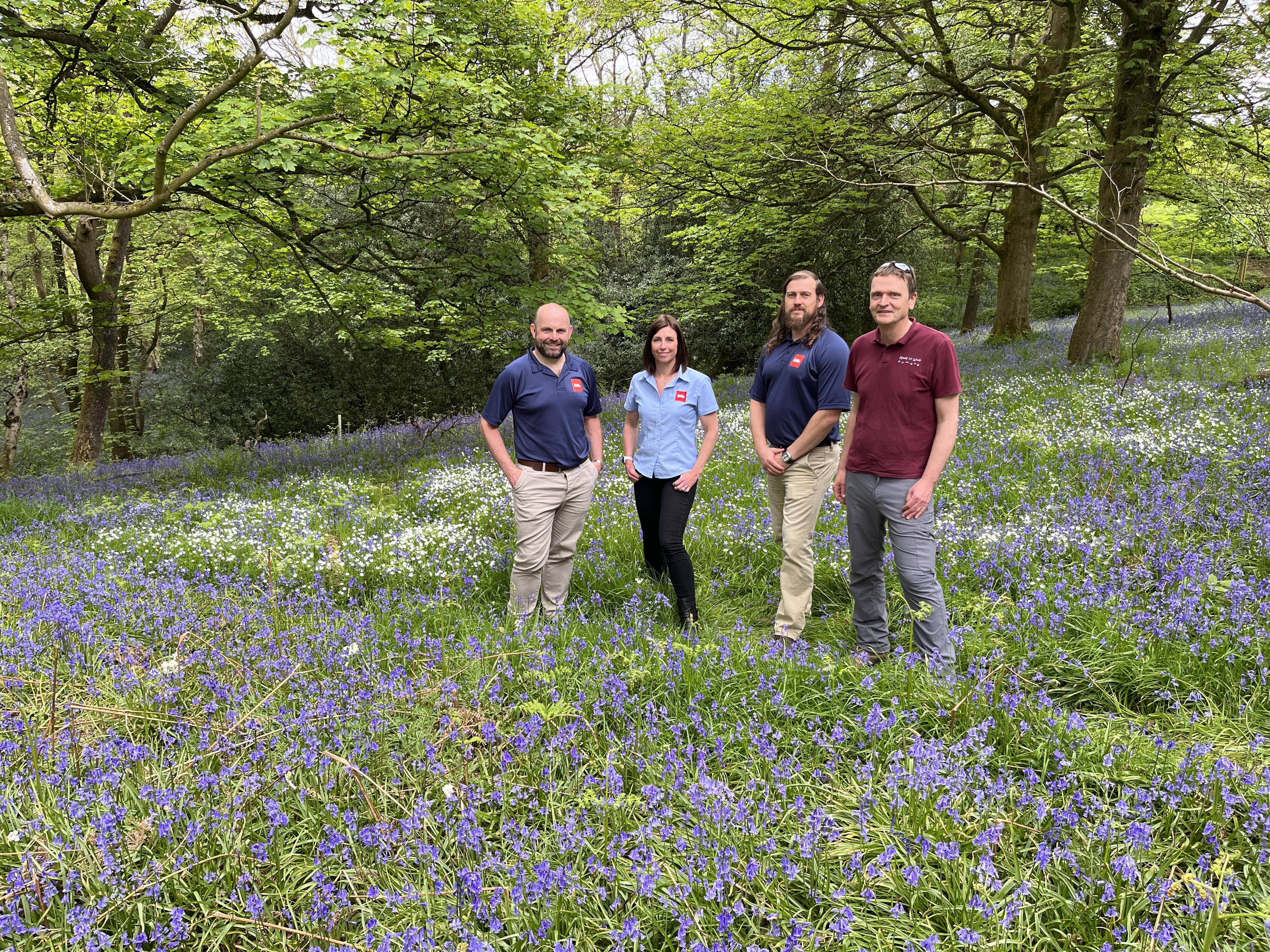 L-R Biffa's Alastair Little, Katie Seal and Chris Hale, with Christopher Neave of Make It Wild