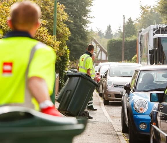 Biffa staff collecting bins