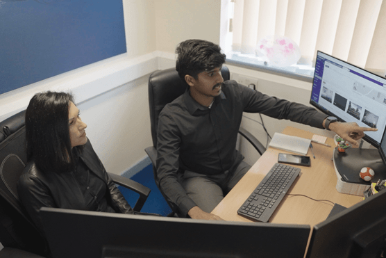 Employee working at computer