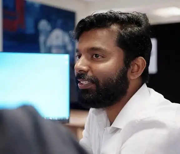 Employee working at computer