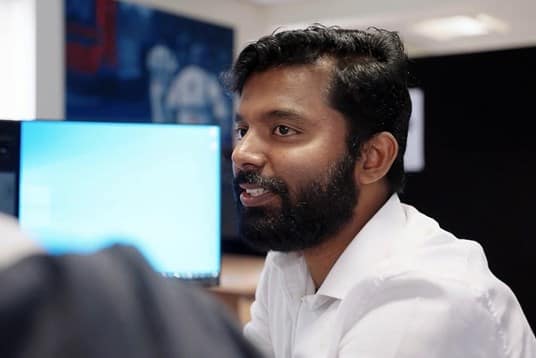 Employee working at computer