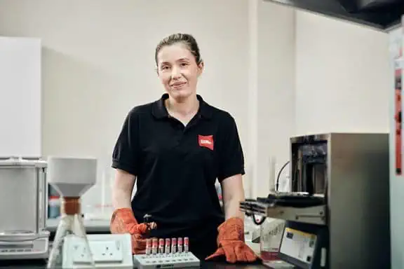 Biffa employee in lab