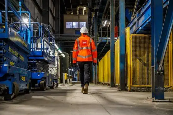 Biffa waste contractor in waste recycling facility