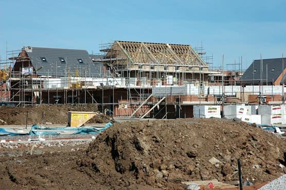 Housebuilding construction site