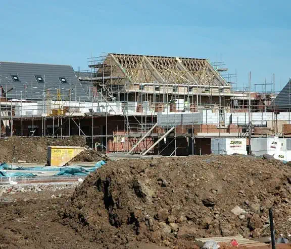 Housebuilding construction site
