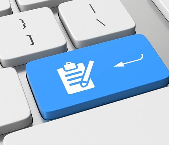 Keyboard with clipboard icon