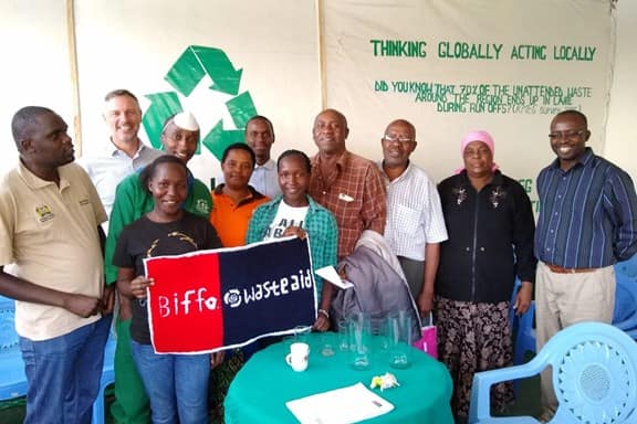 Dean Willet with WasteAid in Kenya