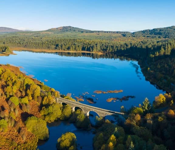 Lake surrounded by mountains