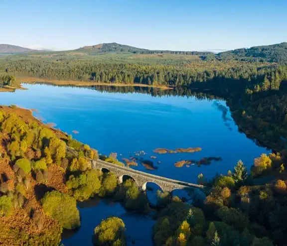 Lake surrounded by mountains