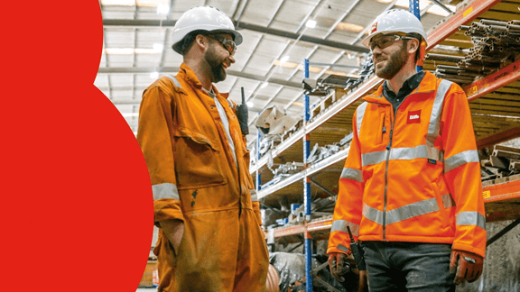 Biffa employees in conversation