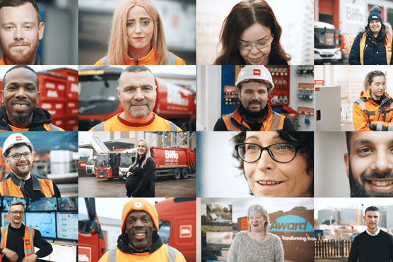 Collage of Biffa employees